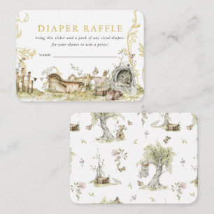 Woodland Forest Baby Dusche   Windeln Begleitkarte