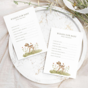 Woodland Forest Baby Dusche Wünsche für Baby Game