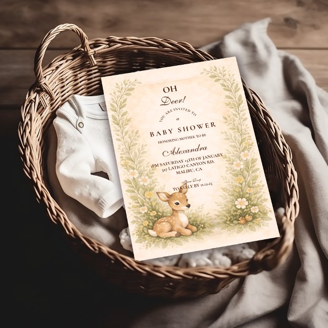 Woodland Forest Baby Shower Einladung (Von Creator hochgeladen)