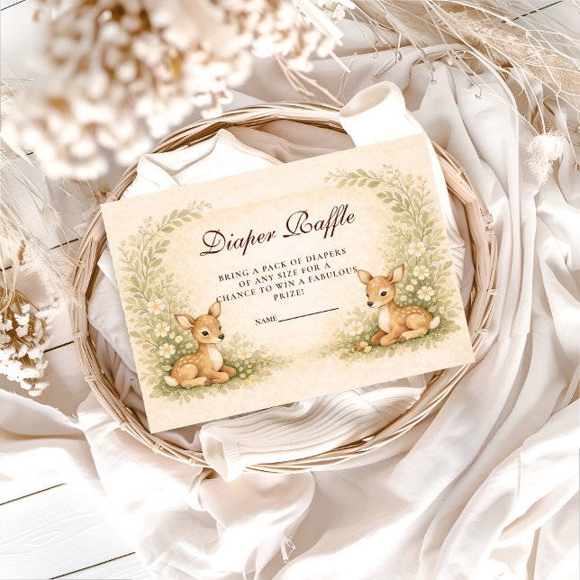 Woodland Forest Diapper Raffle Begleitkarte (Von Creator hochgeladen)