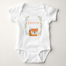 Woodland Forest Fox Baby Onsie