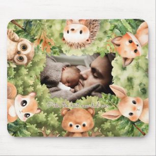 Woodland Foto Bester neuer Papa je Mousepad