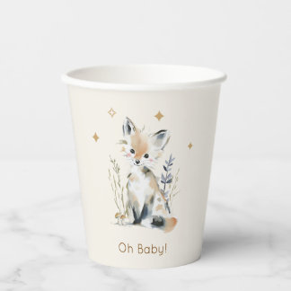 Woodland Fox Baby Shower paper cups Pappbecher