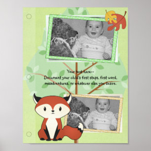 Woodland Fox Babybuchseite Poster