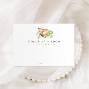 Woodland Fox Babyduschberatungskarten Einladung