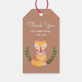 Woodland Fox Babydusche Danke Ihnen für die Tags Geschenkanhänger