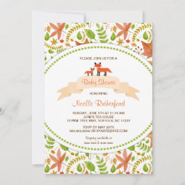 Woodland Fox Babydusche Invites / Mutter und Kind Einladung
