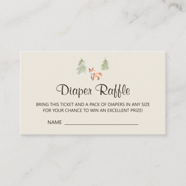 Woodland Fox Boy Babydusche Windelwanne Begleitkarte (Vorderseite)