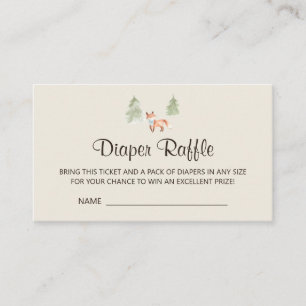 Woodland Fox Boy Babydusche Windelwanne Begleitkarte