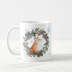 Woodland Fox Christmas Christmas Kaffeetasse