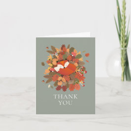 Woodland Fox Cub Danke Karte