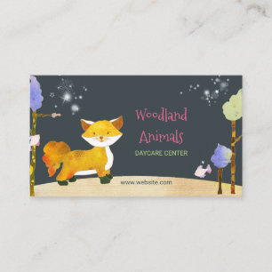 Woodland Fox Daycare Centre Business Cards Visitenkarte