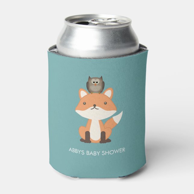 Woodland Fox Forest Baby Dusche nach Maß Dosenkühler (Kanne Vorderseite)