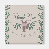 Woodland Fox Grünpflanzen Kinderdusche Rustikale G