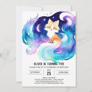 Woodland Fox Magic Birthday Einladung