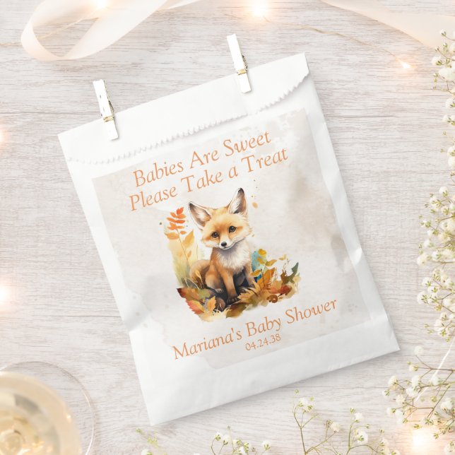 Woodland Fox Niedliche Babydusche Geschenktütchen (Ausgeschnitten)