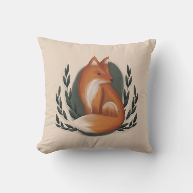 Woodland Fox Nursery Animal Kissen (Vorderseite)