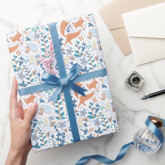 Woodland Fox Winter Geschenkpapier (Schenken)