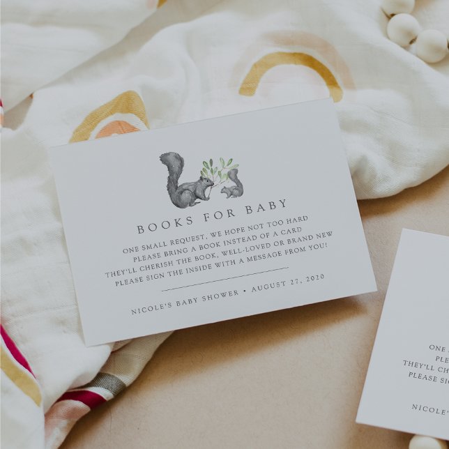 Woodland Friends Babydusche Buchungskarten Begleitkarte (Von Creator hochgeladen)