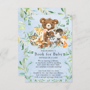 Woodland Friends Boys Baby Showbook for Baby Begleitkarte