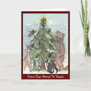 Woodland Friends Card Feiertagskarte