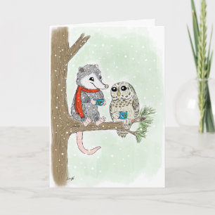 Woodland Friends Weihnachtskarte Karte