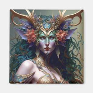 Woodland Goddess Fantasy Art Magnet