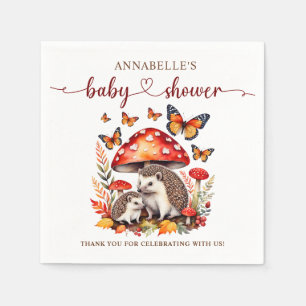 Woodland Herbst Igel Kinderdusche Serviette