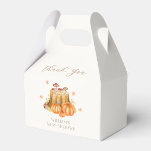 Woodland Herbst-Kürbis-Pilz-Baby-Party Geschenkschachtel