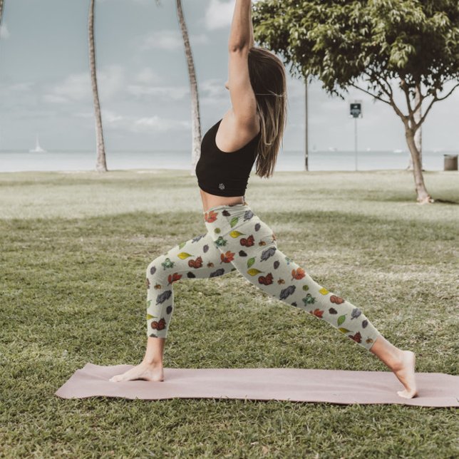 Woodland Herbstmuster Leggings (Von Creator hochgeladen)