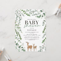 Woodland Hirsche eucalyptus moderne Babydusche inv