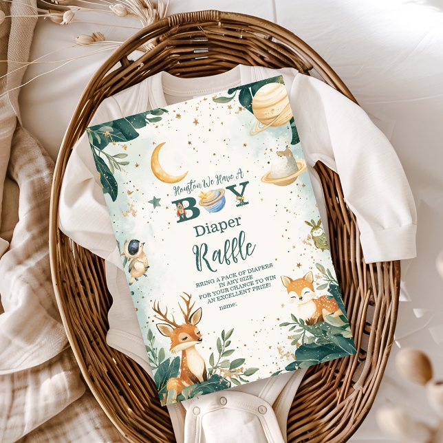 Woodland Houston, wir haben einen Boy Diapper Raff Begleitkarte (Von Creator hochgeladen)