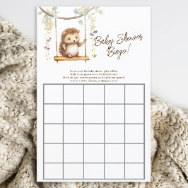 Woodland Igel Baby Showdusche Bingo