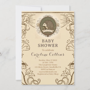 Woodland Igel Boys Storybook Kinderdusche Einladung