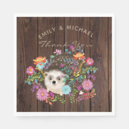 Woodland Igel Napkins Wasserfarbe Rustikal Serviette