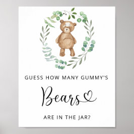Woodland kleine Bären schätzen wie viele GUMMY's B Poster