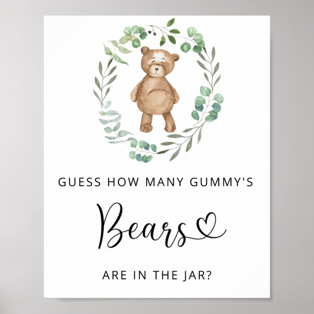 Woodland kleine Bären schätzen wie viele GUMMY's B Poster (Vorne)