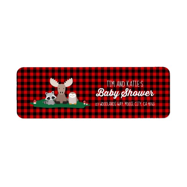 Woodland Lumberjack Baby Shower Animes Rustikal (Vorne)