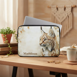 Woodland Lynx Wildlife Nature Name Laptopschutzhülle