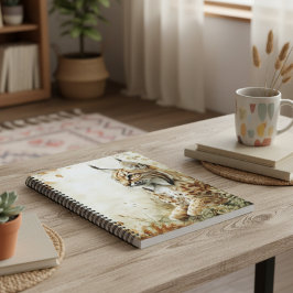 Woodland Lynx Wildlife Nature Notizblock