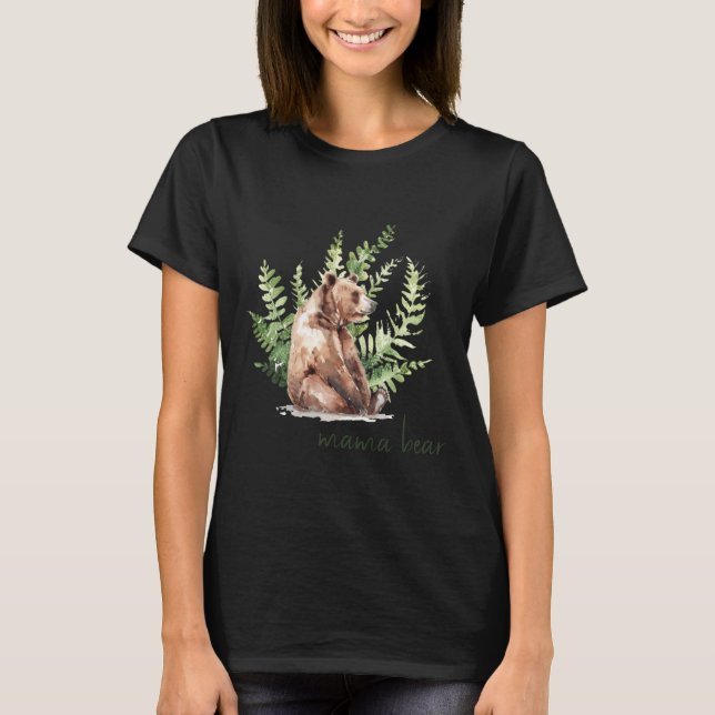 Woodland Mama Bear Baby Shower _1  T-Shirt (Vorderseite)