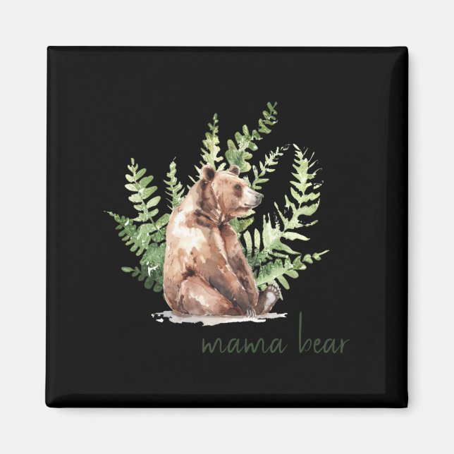 Woodland Mama Bear Baby Shower  Magnet (Vorne)