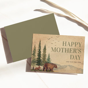 Woodland Mama Bear & Your Cub Vintager Muttertag