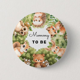 Woodland Mommy zu Baby Boy Dusche Button