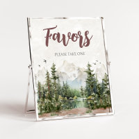 Woodland Mountain Baby Shower Favoriten