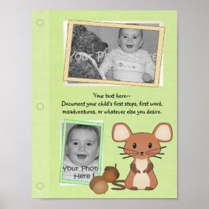 Woodland Mouse Kinderbuchseite Poster