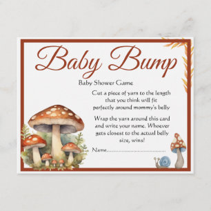 Woodland Mushroom Baby Bump Baby Showspiel Begleitkarte