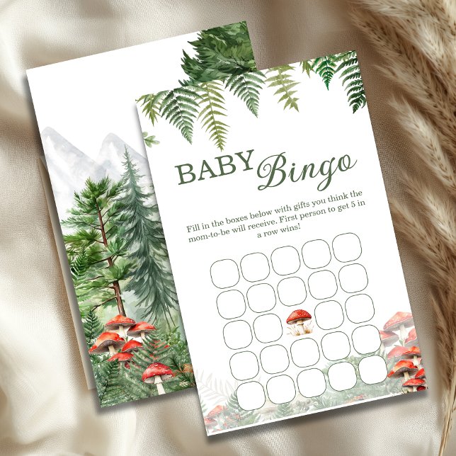 Woodland Mushroom & Fern Baby Shower Bingo Game (Von Creator hochgeladen)
