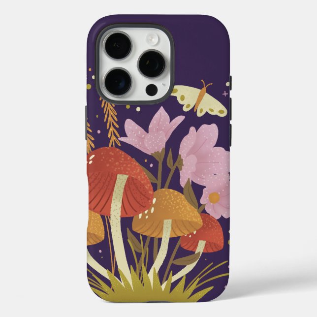 Woodland Mushroom iPhone 16 Pro Fall Case-Mate iPhone Hülle (Rückseite)