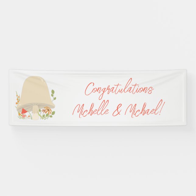 Woodland Mushroom Kinderdusche Banner (Horizontal)